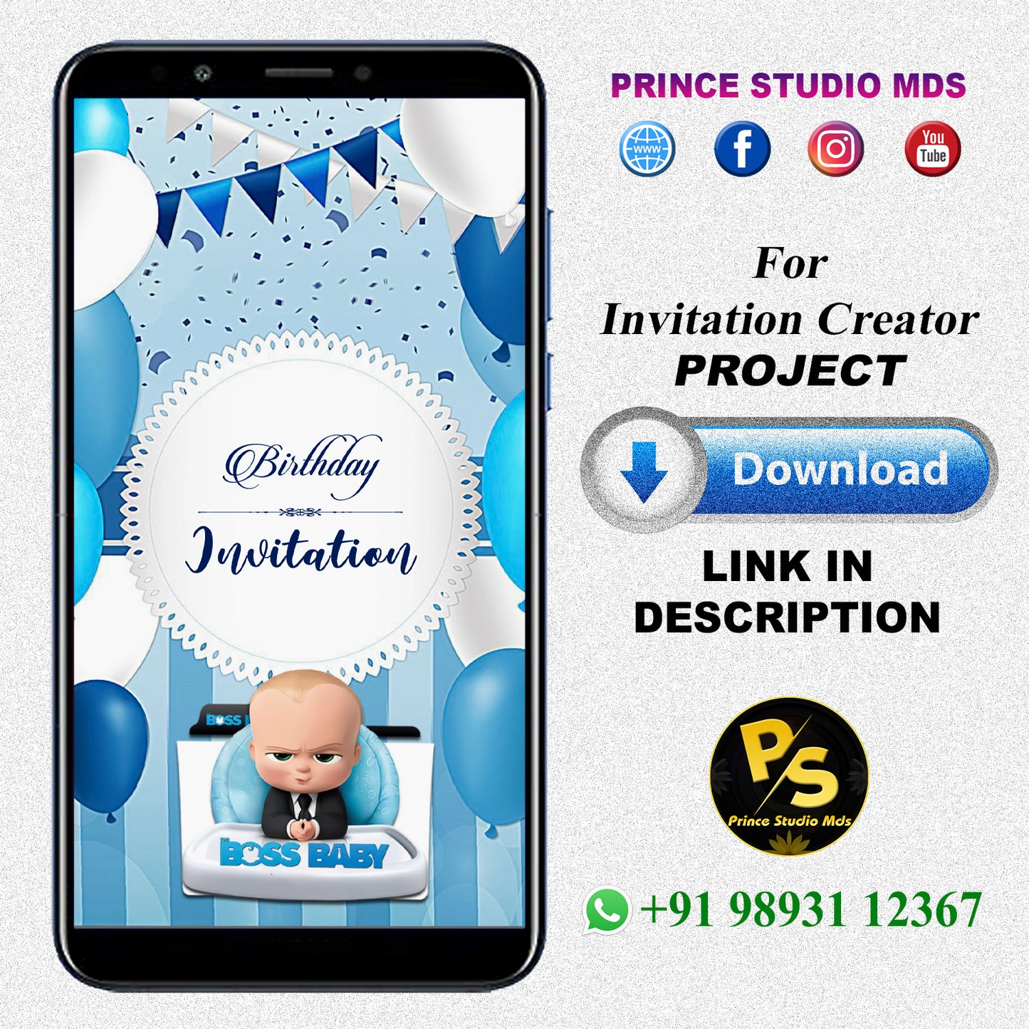 PS527 Boos Baby Invitation Edius